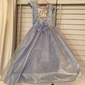 Beautiful Blue Princess Dress AND size 9 shoes